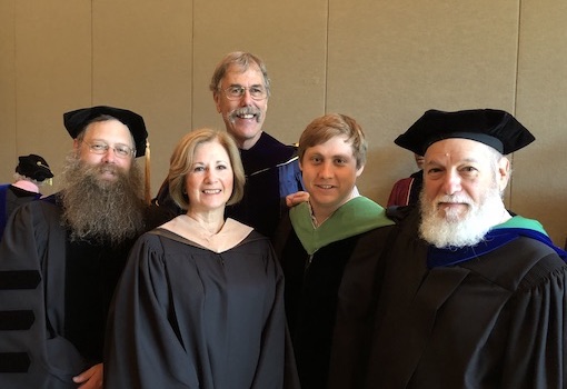 Faculty in robes for Commencement