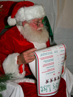 Santa brought his official list to VIMS. Photo by Erin Kelly.