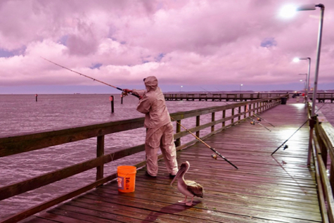 The Gloucester Pt. Fishing Pier is where Corso originated his idea for {em}Faces of the Chesapeake{/em}.