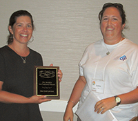 Winner of the 2014 Informal Educator Award Lisa Ayers Lawrence (left) and current MAMEA President Sarah Nuss (right).