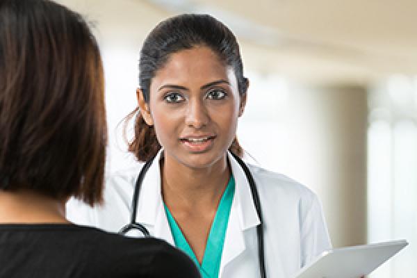 A stock photo of a healthcare professional