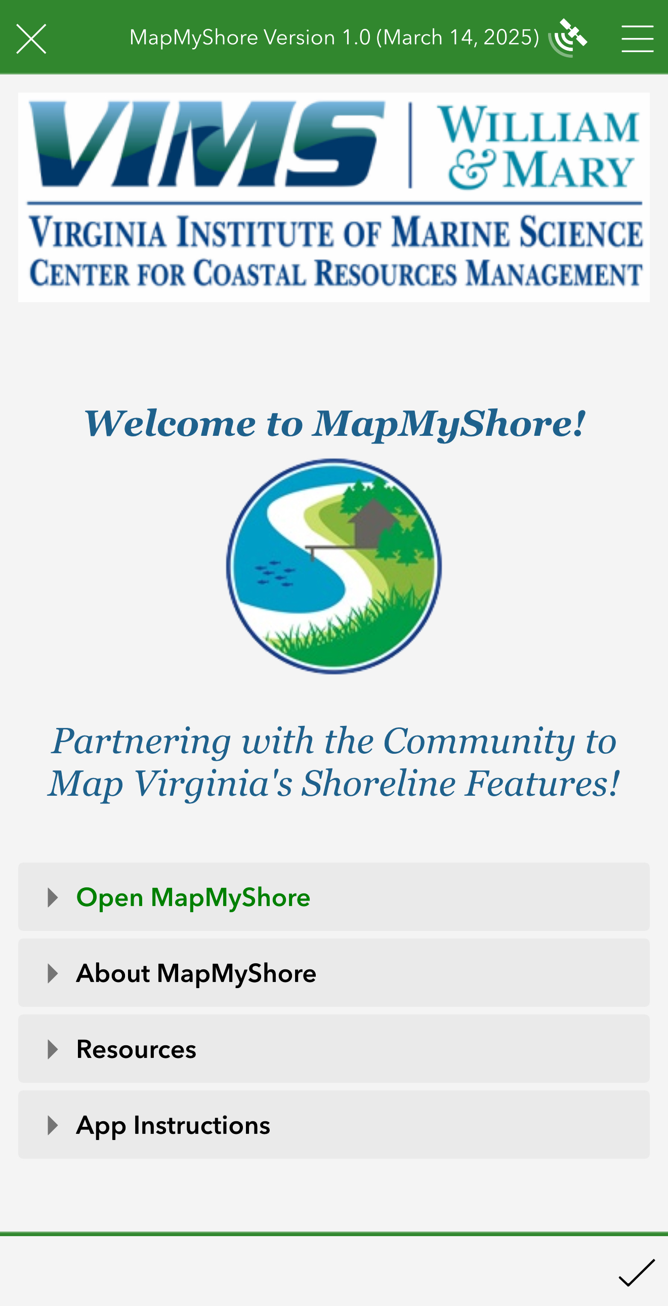 MapMyShore app image