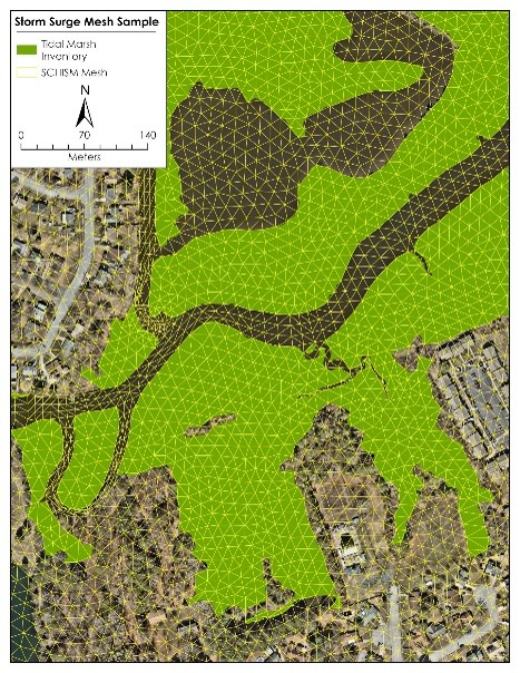 Fine scale physical modeling of storm surge risk for communities