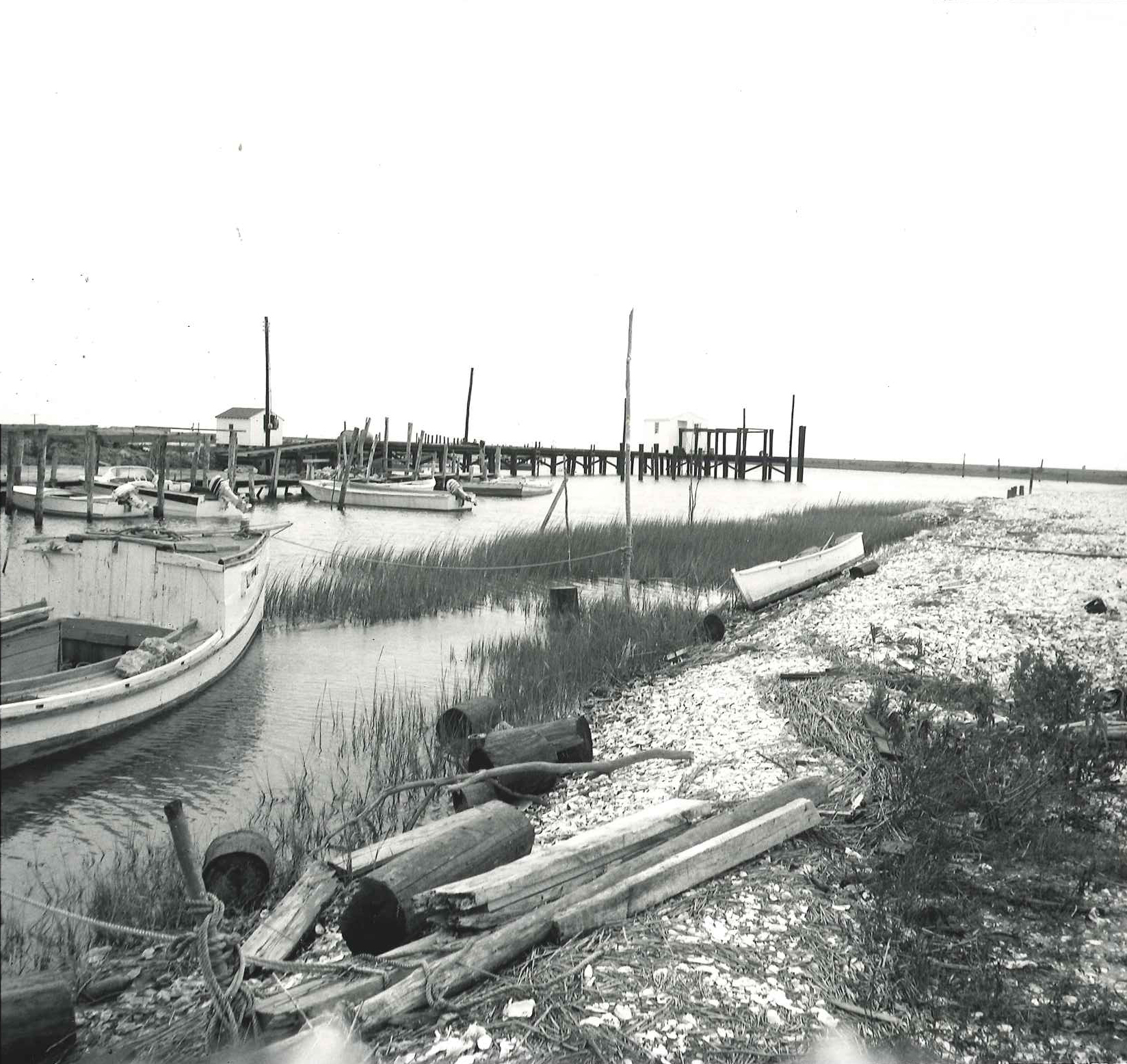 Looking over what is now the ESL boat basin, 1963