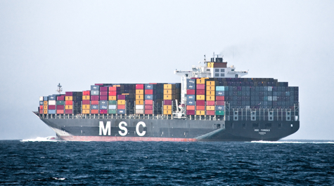 Massive Container Ship