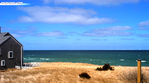 Simulated view from Nantucket Island