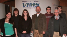 Hershner with members of Jamestown High School's Envirothon Club following a 2011 After Hours lecture on the "pollution diet" being considered for Chesapeake Bay. 