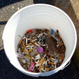 Cigarette butts, which are typically made from a plastic called cellulose acetate, are by far the most common single item of plastic trash worldwide. © D. Malmquist/VIMS.