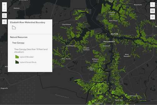 The new EJ Tool offers a wealth of data layers that includes urban tree cover and many other environmental variables.