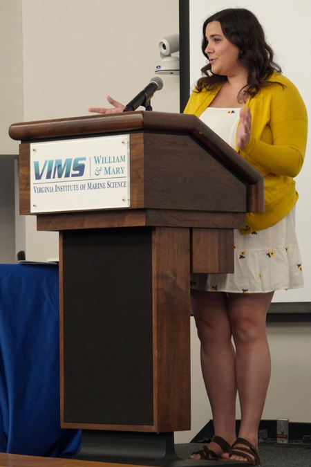 VIMS commencement speaker Kristen Sharpe (MS ’22) stressed the importance of community during her talk. 