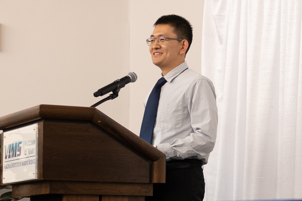 Fei speaking at VIMS Graduation ceremony, June 2023