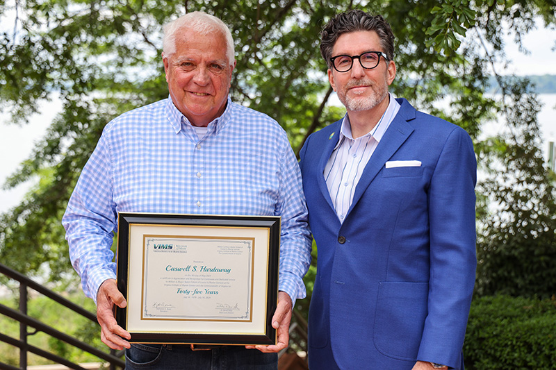 Scott Hardaway (left). A special tribute was also paid to Gary Anderson for his 45 years of service.