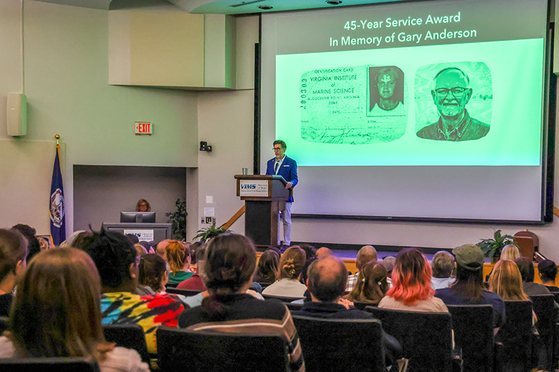 Before announcing the Service Awards, a special tribute was paid to longtime Director and CIO of ITNS Gary Anderson.