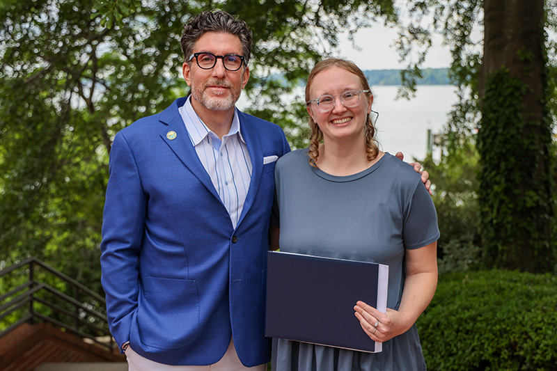 Julie Gross, winner of the John M. and Marilyn Zeigler Student Achievement Award.