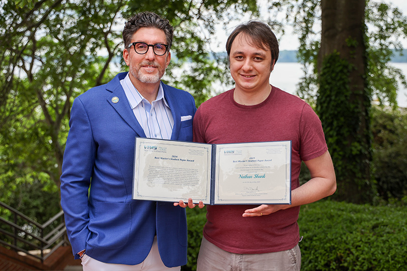 Nathan Shunk, winner of Best Paper by a Master’s Student.