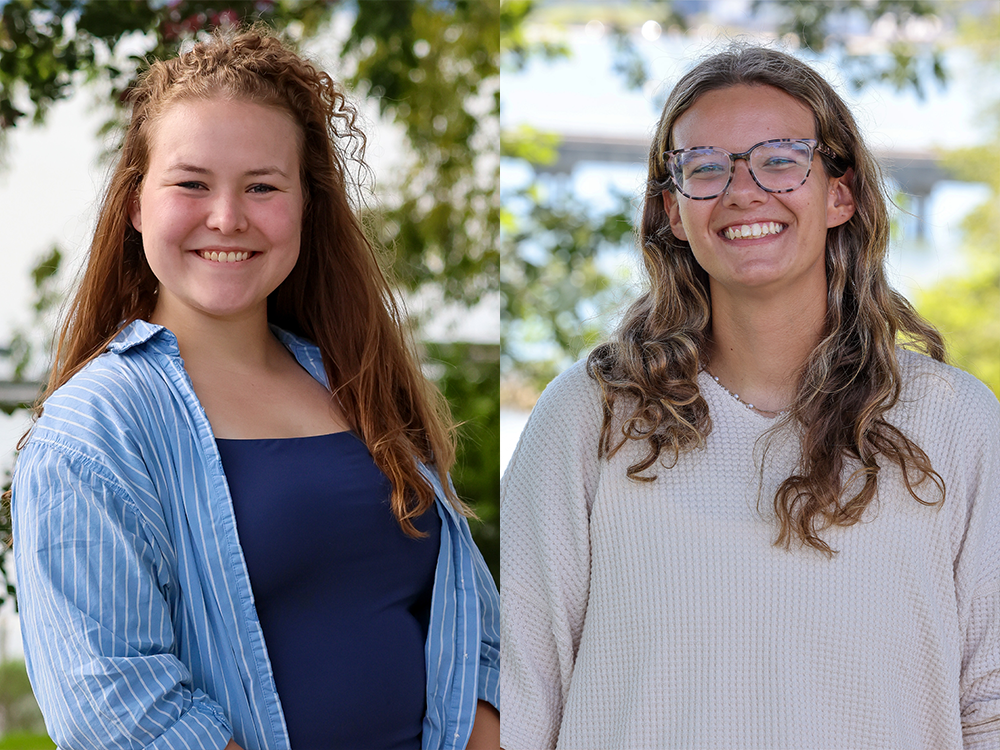 New graduate student Sophia Tearman (left) and new undergraduate student Lily Shriner (right).