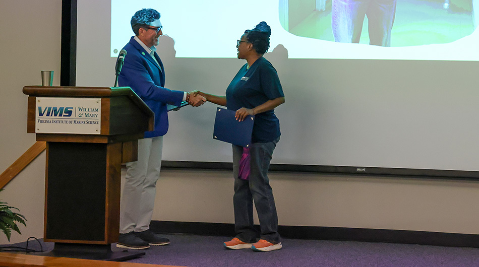 Lynn Hunter, winner of the Outstanding Staff Award for Facilities/Safety/Trades.