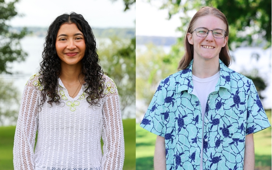 New graduate student Supawadee Surattanont (left) and new undergraduate student Kai Garcell (right).