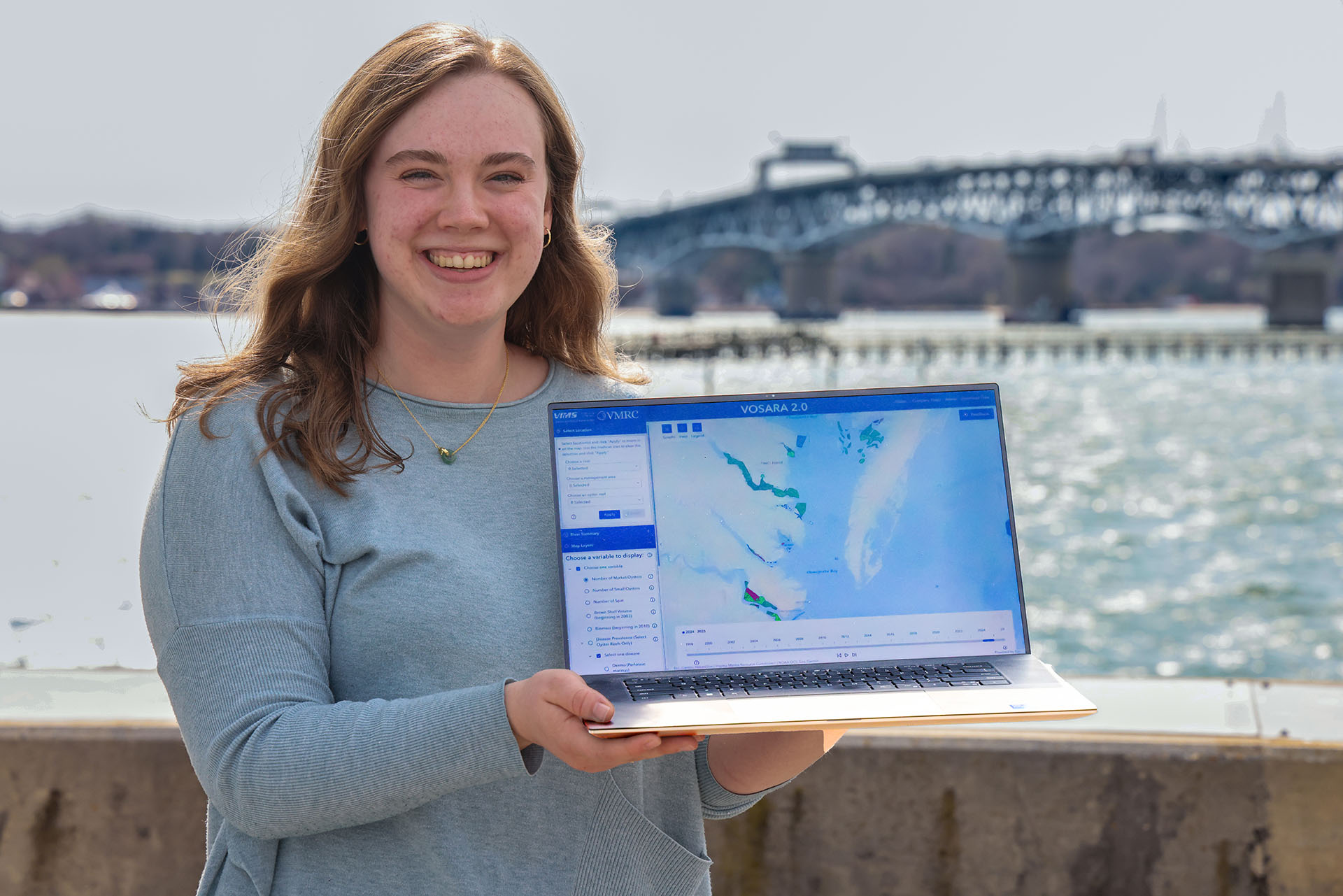 Ellen Rowe began developing VOSARA 2.0 as part of a Research Experiences for Undergraduates project. Photo by John Wallace. 