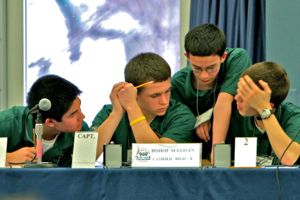 The Bishop Sullivan Catholic High School A-Team in action. Photo by David Hollingsworth, ODU.