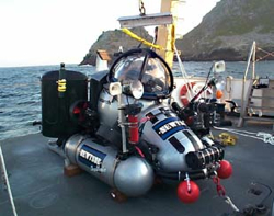 The DeepWorker manned submersible. Image courtesy of NOAA's Ocean Explorer program.