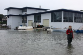 Flood waters encroached on the VIMS Oyster Hatchery during #NotJoaquin.