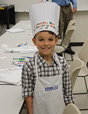 Each student received their own VIMS apron and personalized chef's hat for A Healthy Bay for Healthy Kids.