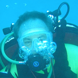 VIMS professor and aquanaut Mark Patterson has logged numerous dives from the Aquarius underwater habitat. 