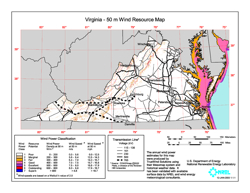 Virginia wind resource map. Photo courtesy NREL. Click image to learn more.