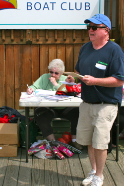 Volunteer Bill Walsh during a recent Dinghy Poker Run fundraiser.