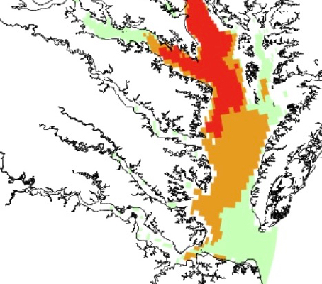 Lower Potomac River Depth Chart